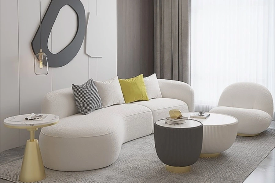 Ghế sofa cong 4 chỗ ngồi S404003