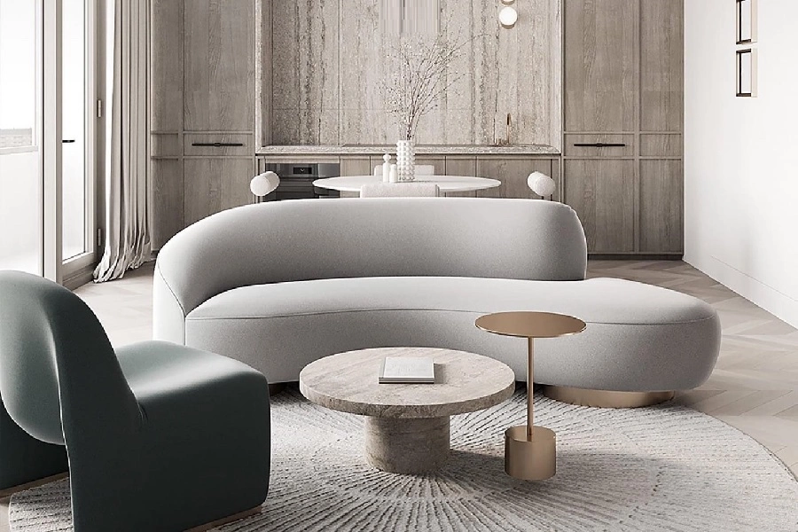 Ghế sofa cong 3 chỗ ngồi S304005