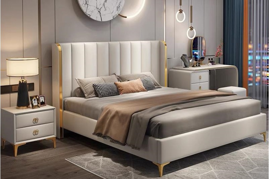 Giường bọc nệm cao cấp B0048