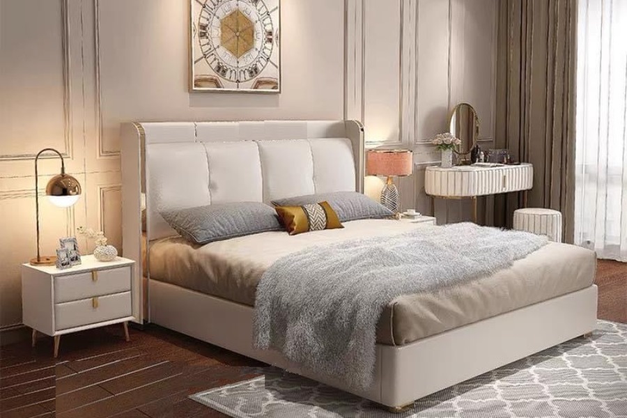 Giường bọc nệm cao cấp B0049