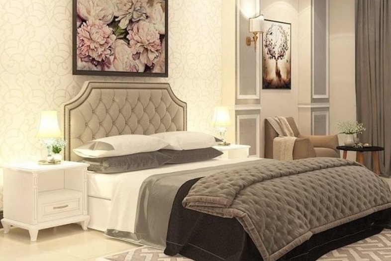 Giường bọc nệm cao cấp B0036