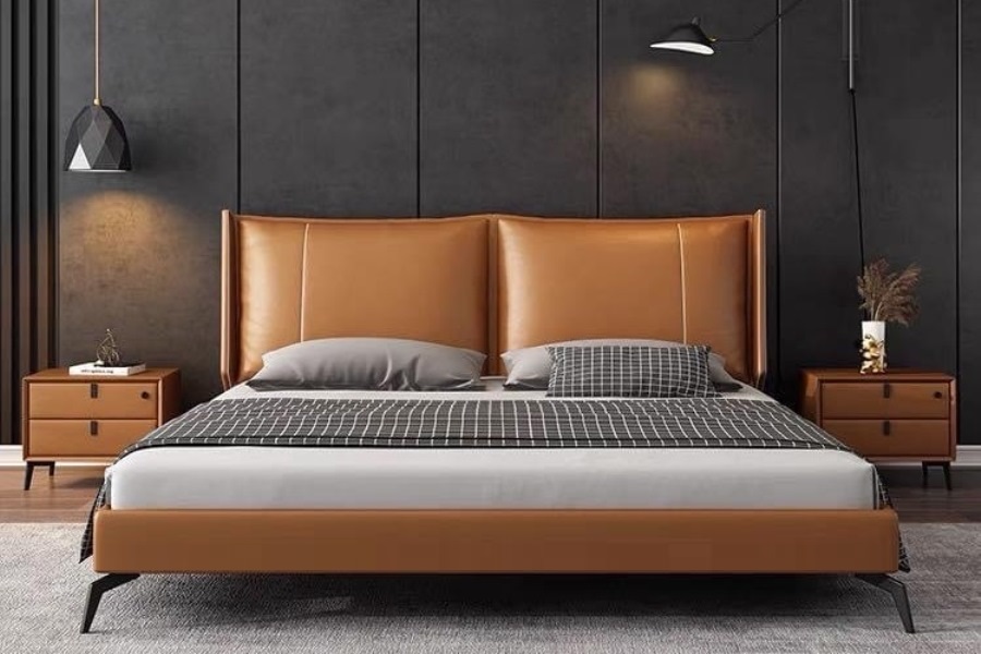Giường bọc nệm cao cấp B0058