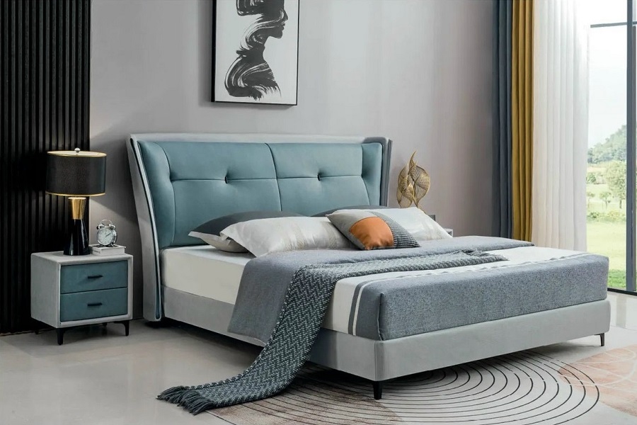 Giường bọc nệm cao cấp B0073