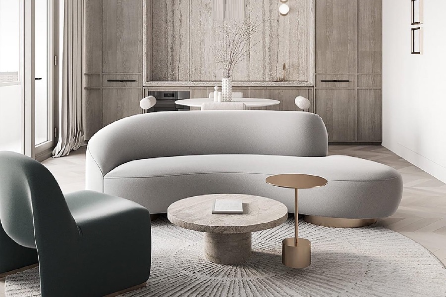 Ghế sofa cong 3 chỗ ngồi S304005